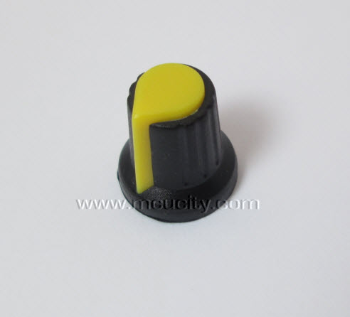 ลูกบิดพลาสติกสำหรับ โวลลุ่ม (สีเหลือง)
