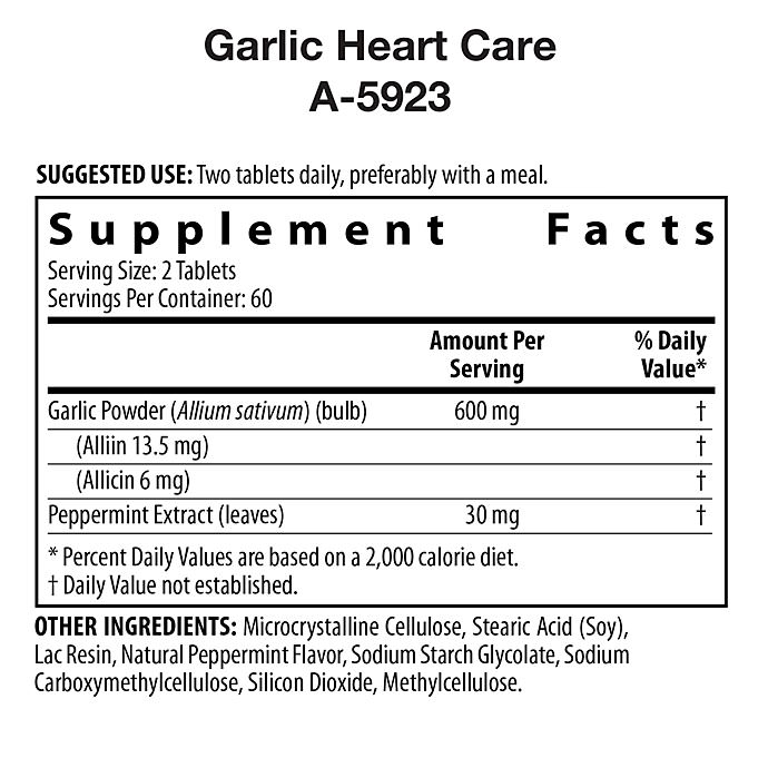 Nutrilite Garlic Heart Care บรรจุ 120 tablets กระเทียมจะช่วยบำรุงสุขภาพ Garlic ไม่มีกลิ่นฉุน