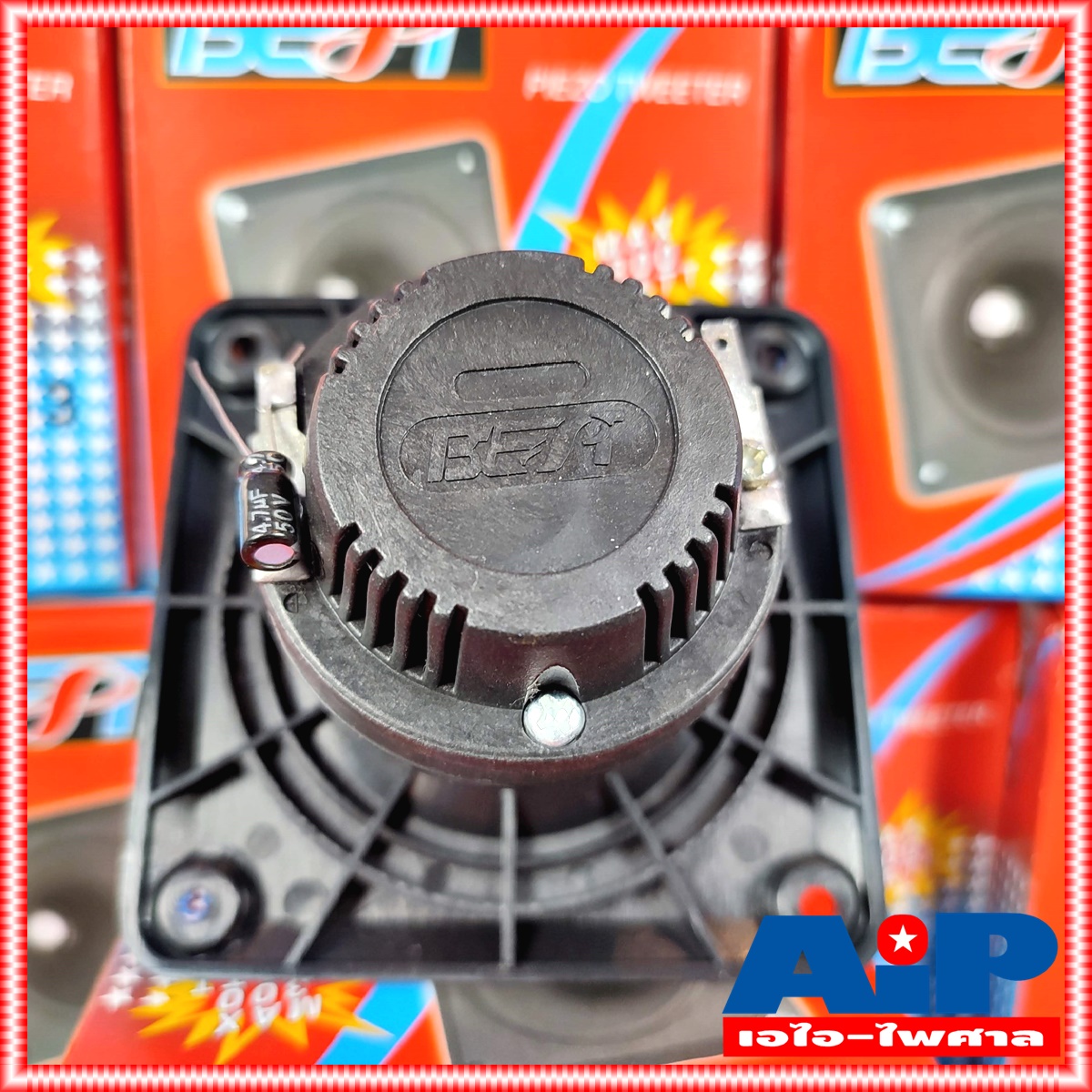 1ตัว BEST BT-13 ลำโพงเสียงแหลม BT13 BT 13 Tweeter Speaker ลำโพงเสียงแหลม เปียโซ่ ทวีตเตอร์ 3.5นิ้ว หน้าเหลี่ยม สีดำ 4-8โอห์ม