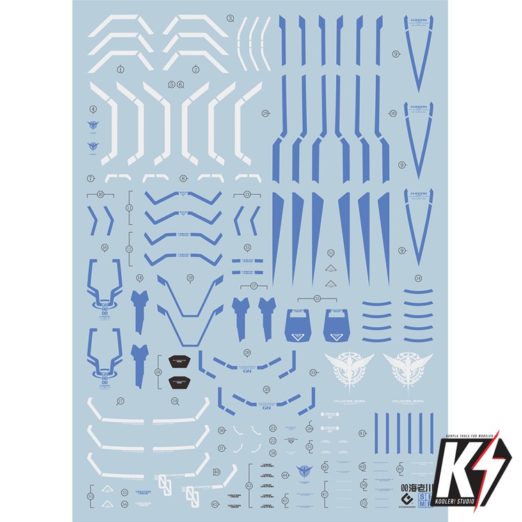 Waterdecal EVO MG OO Raiser #ดีคอลน้ำสำหรับติดกันพลา กันดั้ม Gundam พลาสติกโมเดลต่างๆ