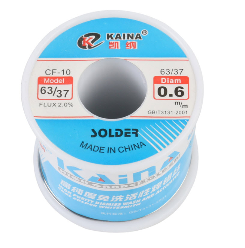 ตะกั่ว KAINA 0.4/0.5/0.6/0.8/1mm 450g Solder Wire 63/37 Tin Lead Tin Wire Solder Rosin Core Solder Flux Soldering Welding