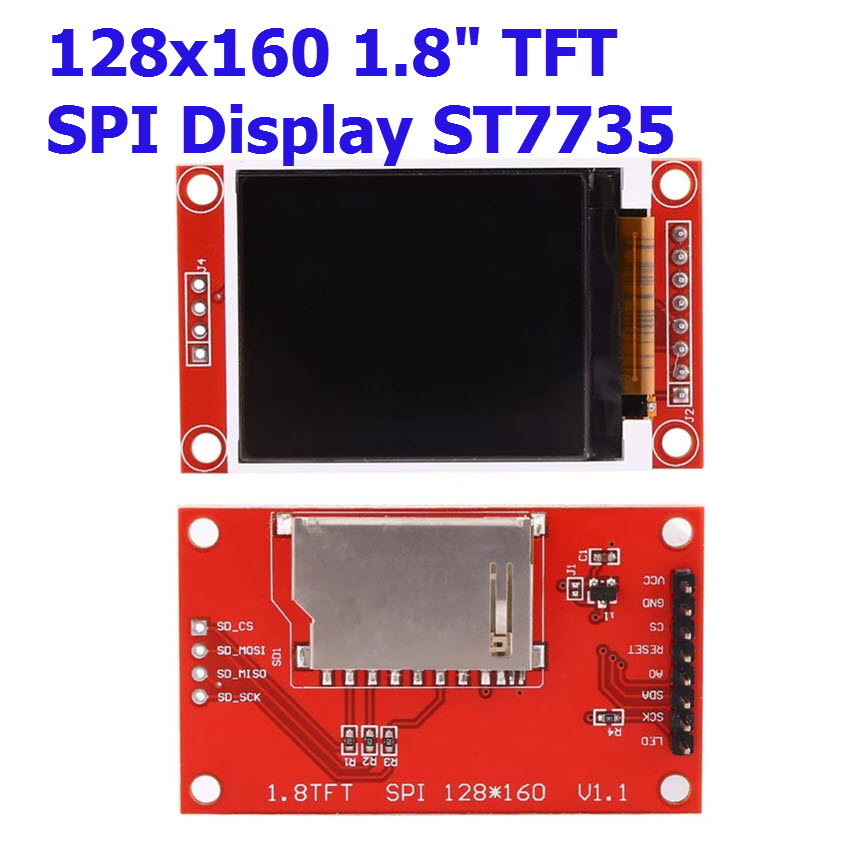 128x160 1.8" TFT SPI Display ST7735 Controller Drive Board