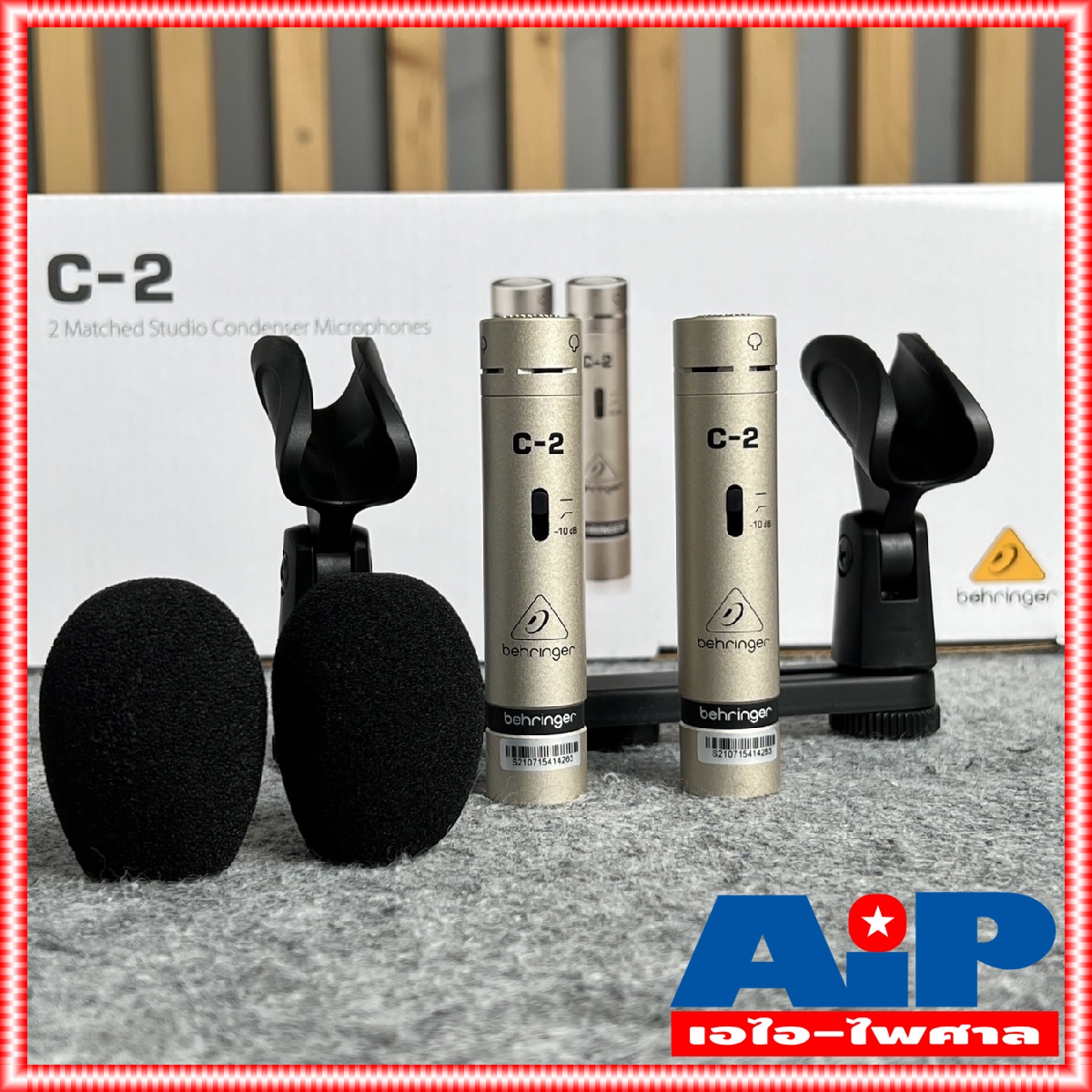 BEHRINGER C2 Studio Condenser Microphones ไมค์อัดเสียง c-2 ไมค์โครโฟน ไมค์สตูดิโอ ไมค์เครื่องดนตรี คอนเดนเซอร์ไมค์ +++