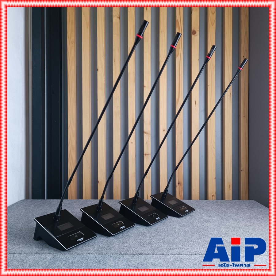 MICROTECH MT-444D ไมค์ลอยตั้งโต๊ะ4ตัว ไมค์ประชุมไร้สาย ชุด 4 ตัว ย่าน UHF ไมโครเทค ปรับความถี่ได้ MT 444 D MT444D เอไอ-ไพศาล