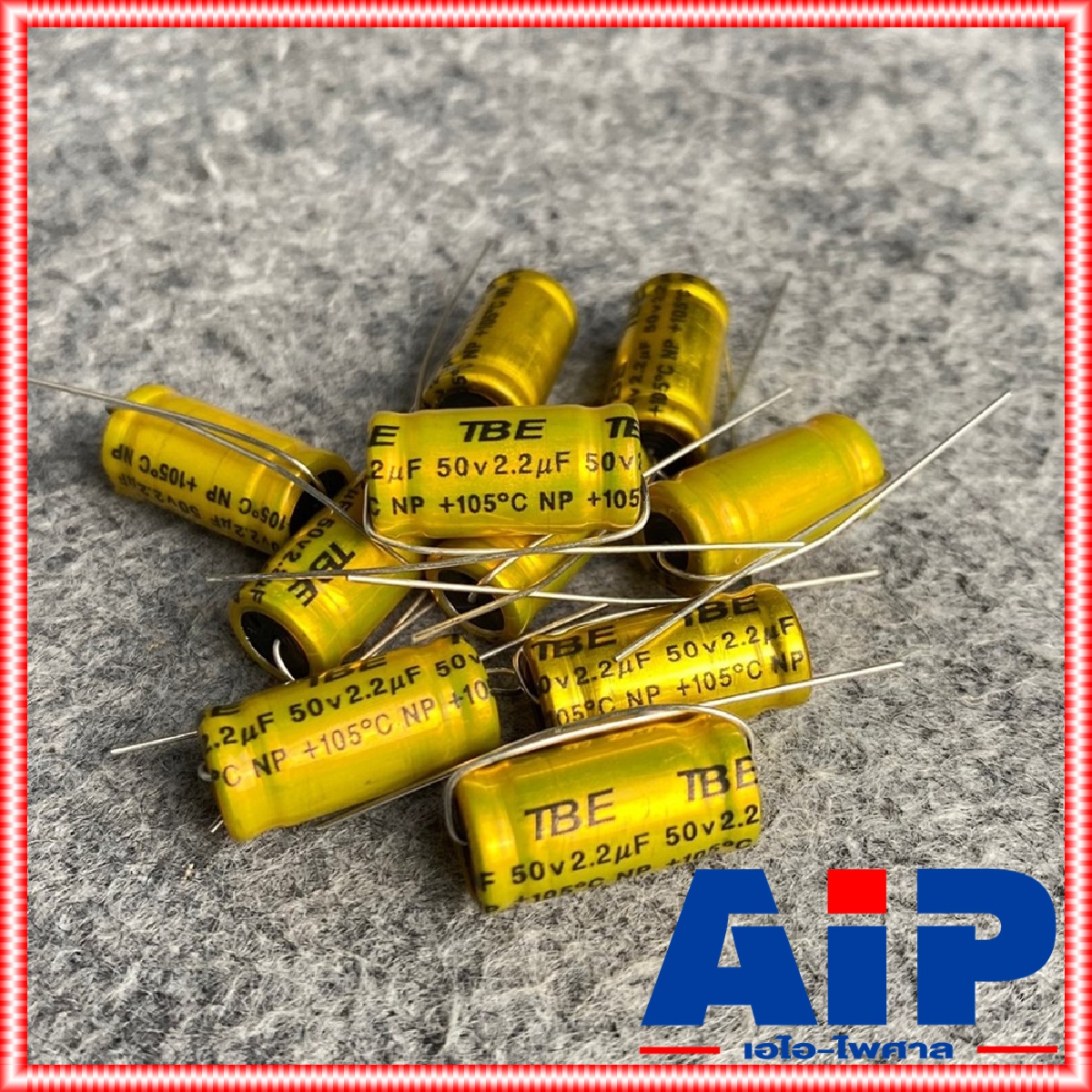 10ตัว 2.2uF 50V C ลำโพง สีทอง คาปาลำโพงเสียงแหลม ตัวป้องกันลำโพงเสียงแหลม คอนเดนเซอร์ ทอง คาปาซิเตอร์ลำโพง CAPACITOR 4.9 cเสียงแหลม เอไอ-ไพศาล
