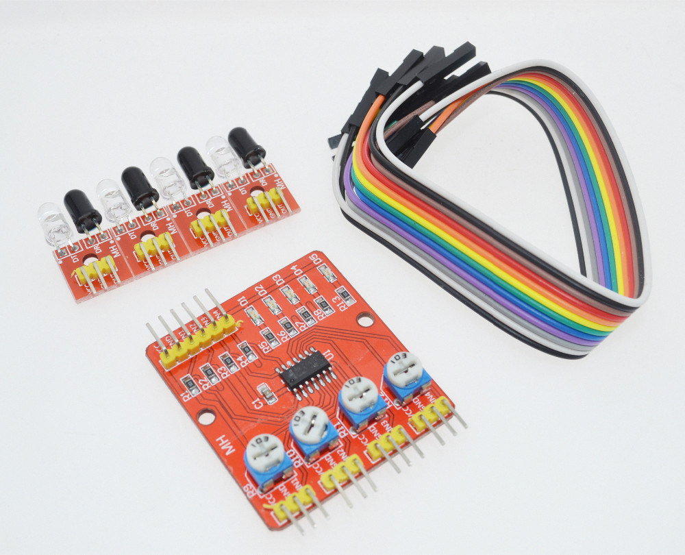 FOUR WAY 4 CHANNEL INFRARED DETECTOR TRACING TRANSMISSION LINE OBSTACLE AVOIDANCE SENSOR MODULE FOR ARDUINO DIY SMART CAR ROBOT