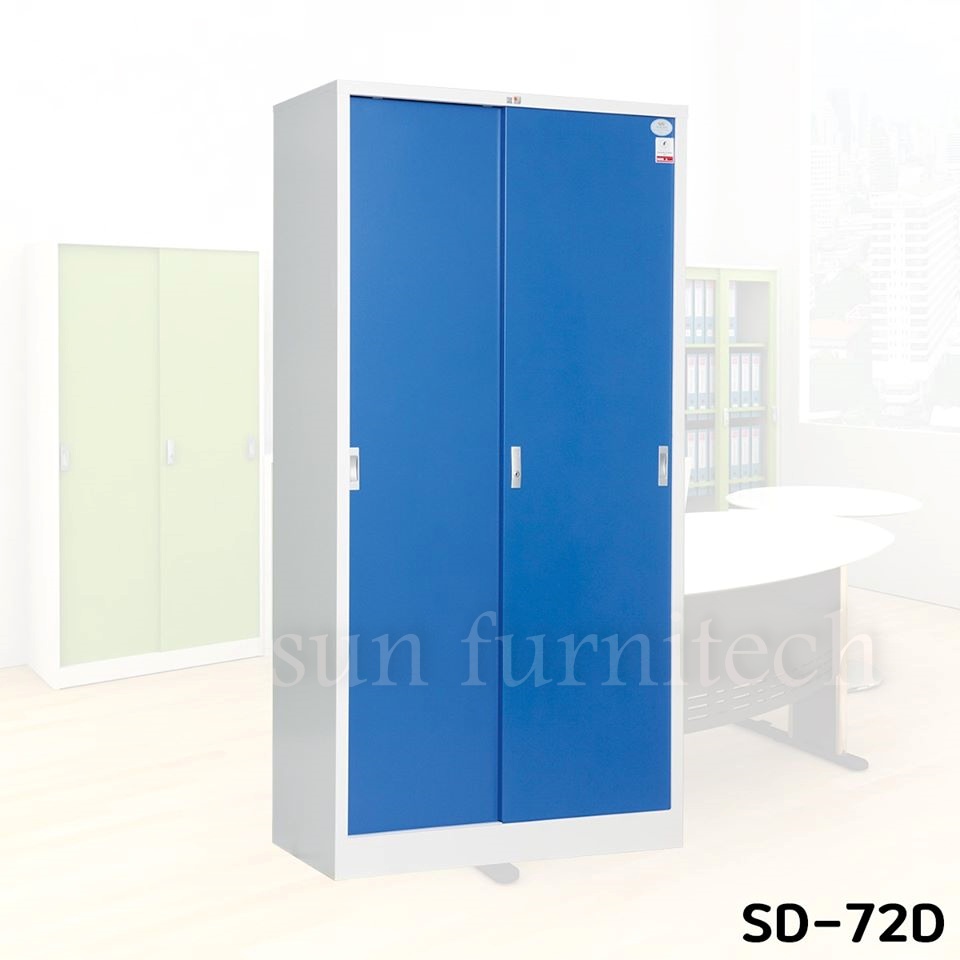 ตู้เหล็ก 2 บานเลื่อนทึบสูง, ตู้เอกสาร 2 บานเลื่อนทึบสูง, ตู้เอกสารเหล็ก 2 บานเลื่อนทึบสูง ขนาด 3 ฟุต, ตู้เอกสาร 2 บานเลื่อนทึบสูง ขนาด 3 ฟุต TAIYO รุ่น SD-723D