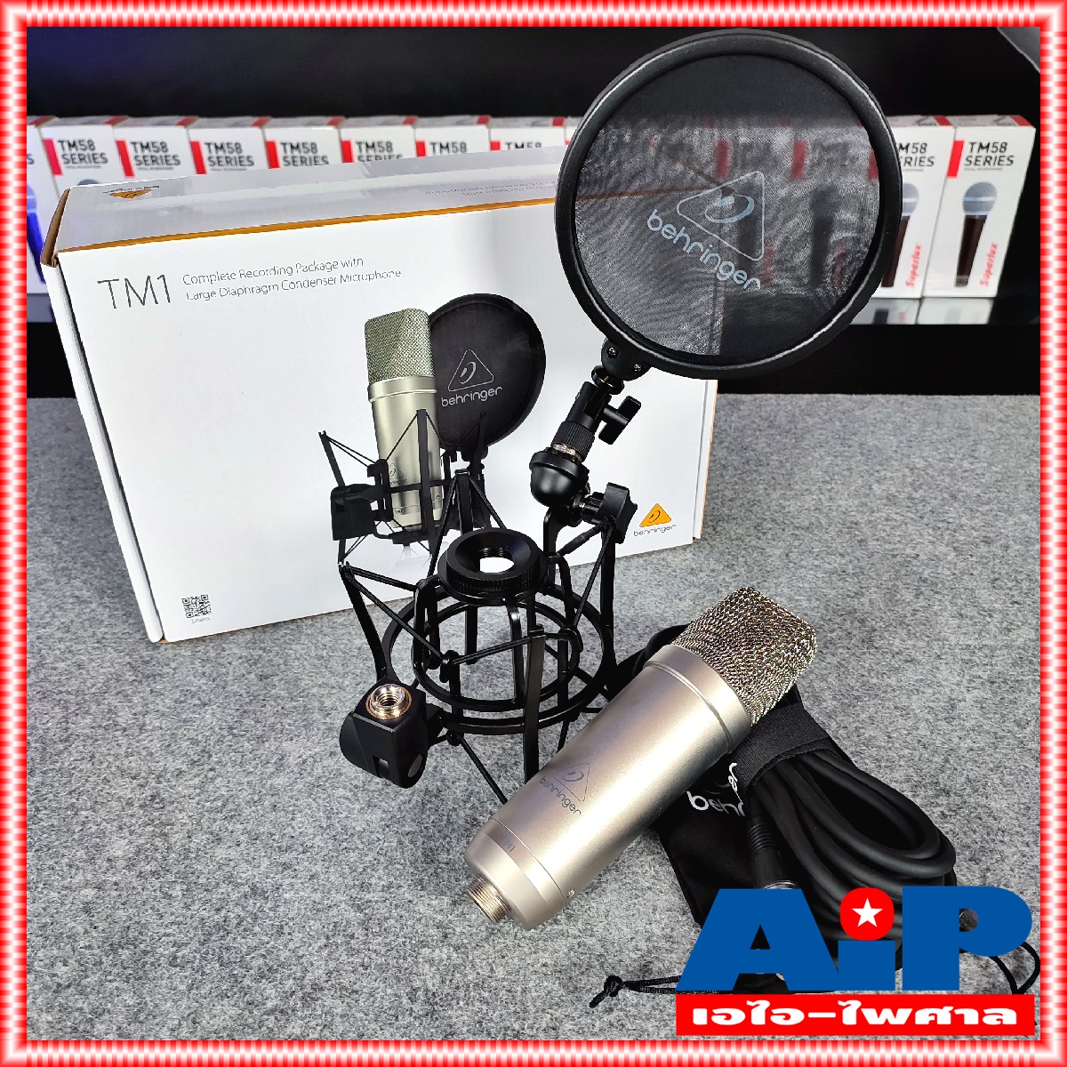 BERINGER TM-1 ไมค์สตูดิโอ ไมค์โครโฟนสตูดิโอ ไมโครโฟนคอนเด็นเซอร์ ไมค์สตูดิโอBERINGER TM 1 TM1 เอไอ-ไพศาล