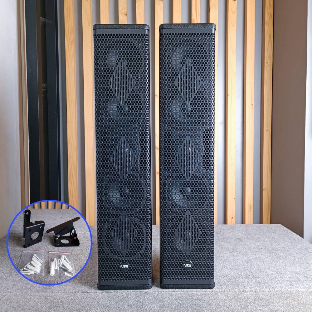 คู่ละ NTS CL-414 column loudspeaker พร้อมขาแขวนพนัง CL-414 CL-414 ลำโพงคอลัมน์ ลำโพง เอไอ-ไพสาล