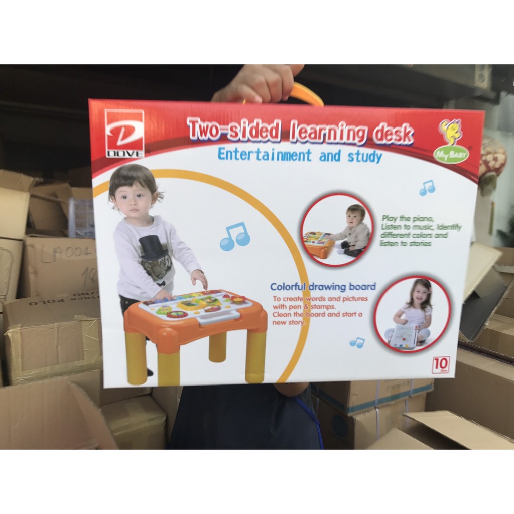 6955a ของเล่นเด็กโต๊ะกิจกรรมพร้อมกระดาน โต๊ะของเล่น ออร์แกนของเล่น กระดานวาดเขียน ปลีกชิ้นละ