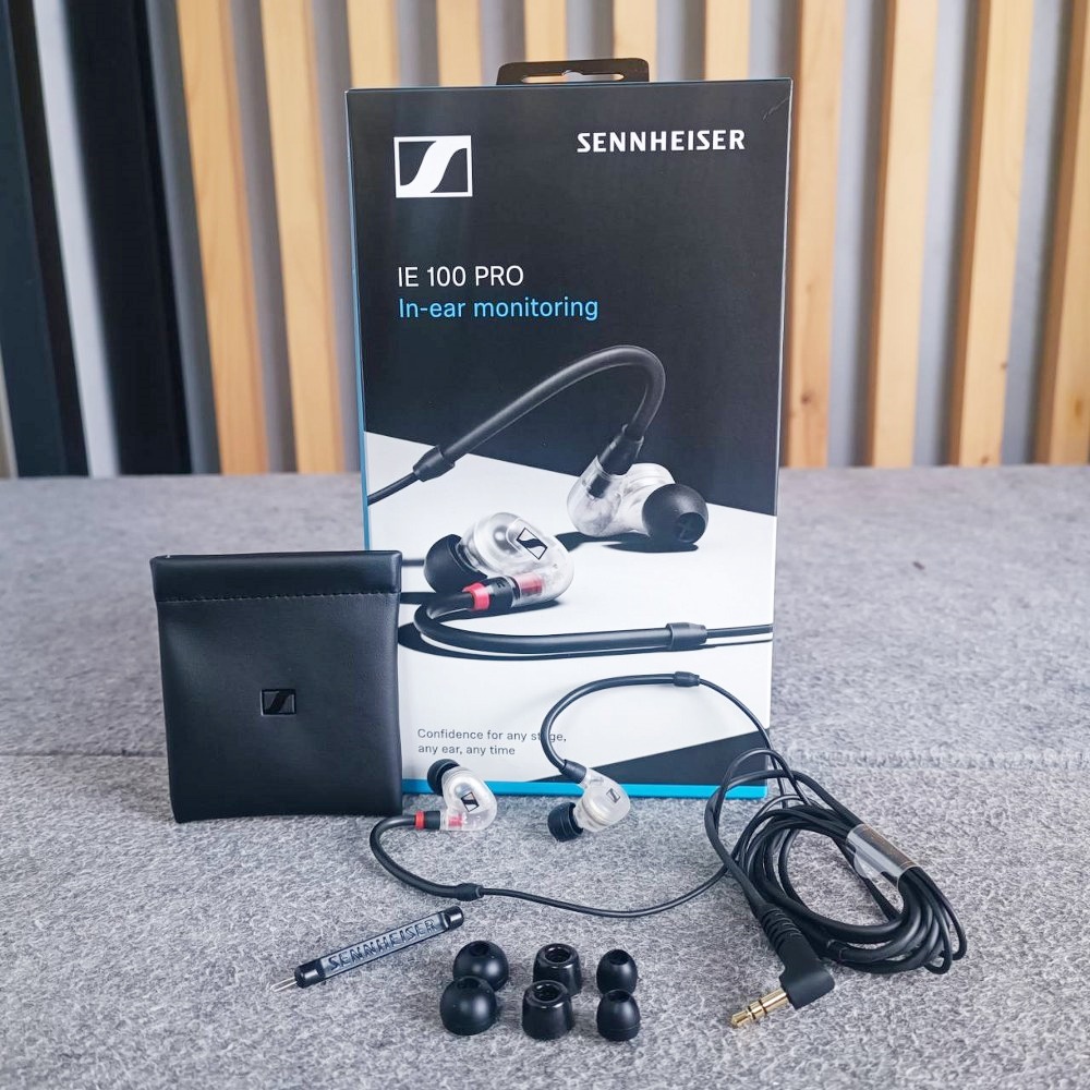 ฟรีค่าส่ง Sennheiser IE-100 PRO หูฟัง IN EAR สีใส หูฟังอินเอียร์ Monitoring Headphones IE 100 IE100 เอไอ-ไพศาล +++