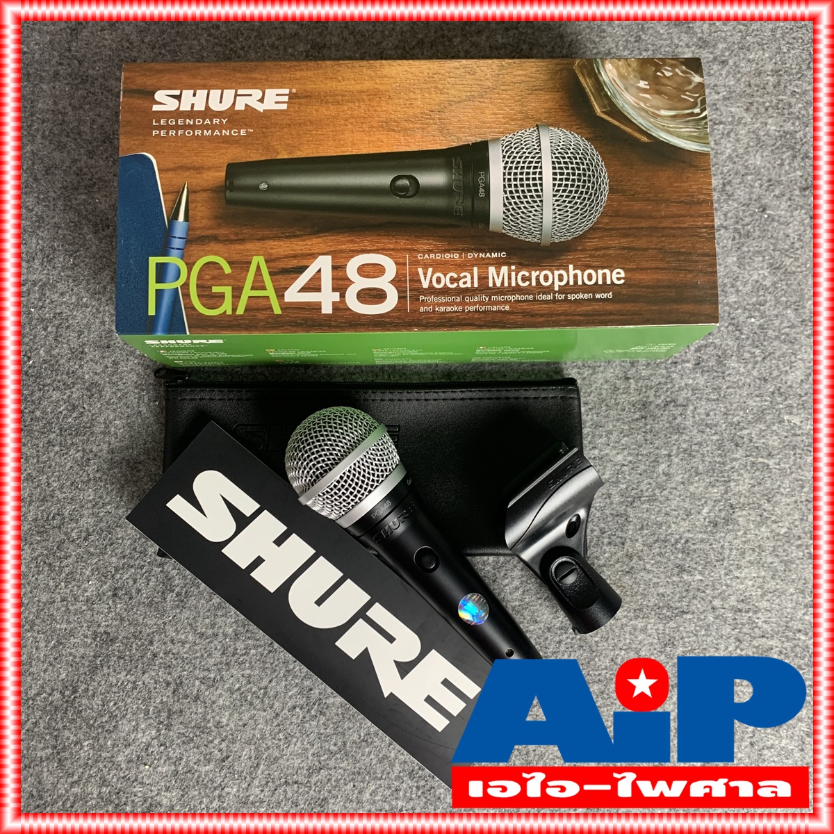 SHURE แท้ รุ่น PGA48-LC *แท้มหาจักร* PGA48 PGA-48 Dynamic Microphone +++ ชัวร์ ไมค์ ไมค์สาย ไมค์ร้อง