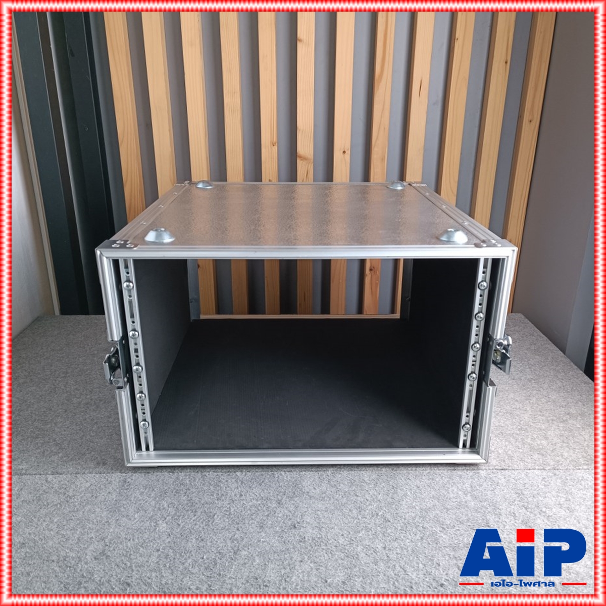 COMPACT B-6U 2ฝาหน้า-หลัง ลึก21" ผิวอลูมิเนียม แร็ค กล่องใส่เครื่องเสียง แร็คลึก21นิ้ว RACK6U เอไอ-ไพศาล