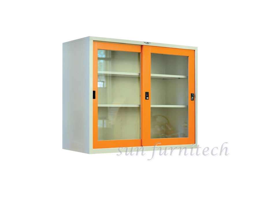 ตู้เอกสารบานเลื่อนกระจก 5 ฟุต elegant รุ่น SL5FGL