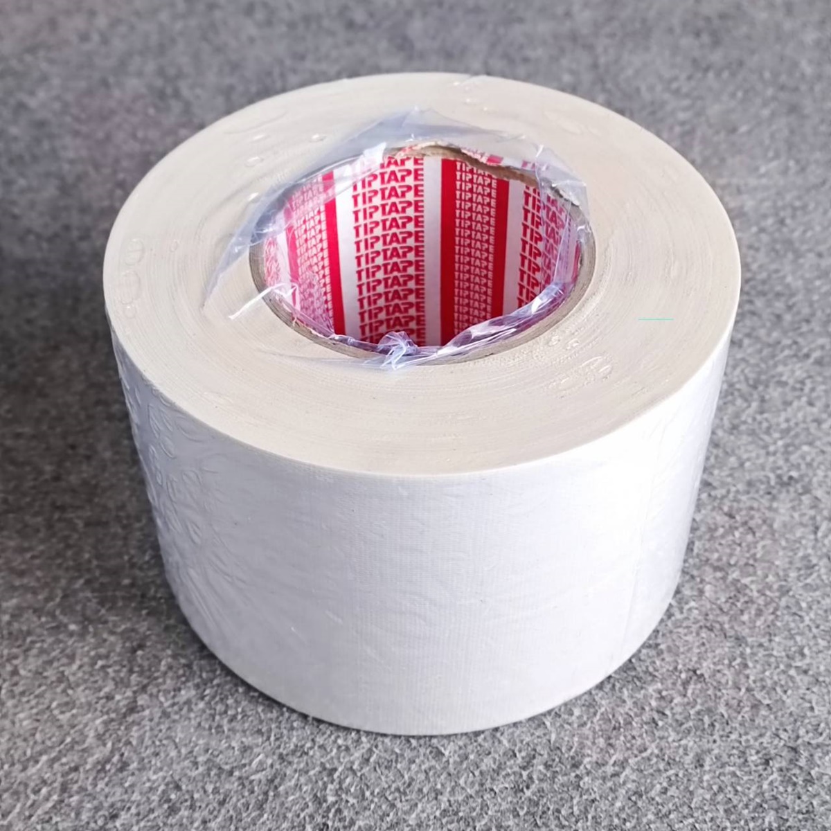 สีขาว แร็คซีน4นิ้ว 50หลา สีขาว เทปแร็คซีนม้วนใหญ่ เทปหนา แลคซีน เทปผ้า กระดาษกาวย่น ยาว50หลา เอไอ-ไพศาล