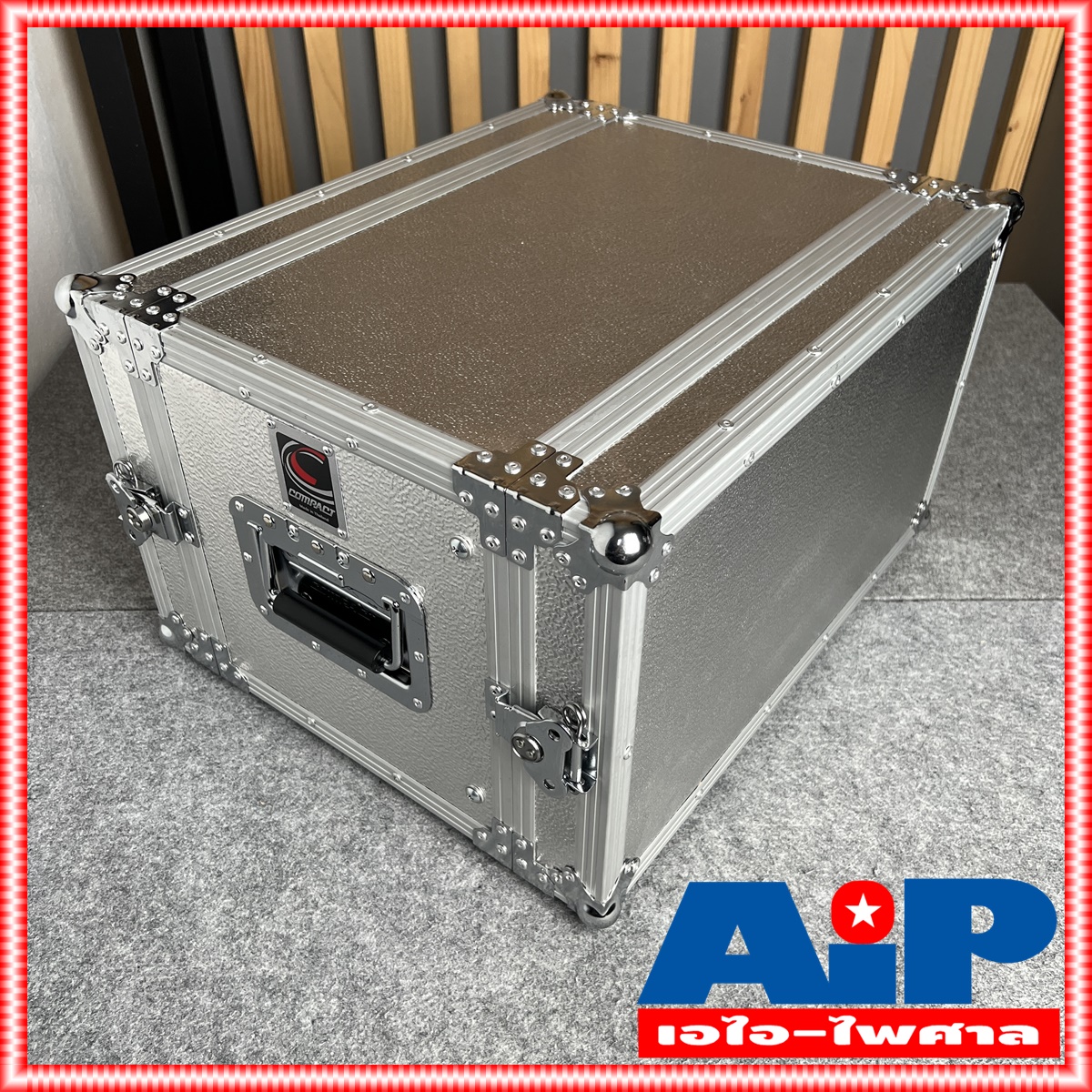 แร็ค COMPACT LA 6U RACK ไม้ผิวอลูมิเนียมสีเงิน ลึก 11นิ้ว LA6U แร็คเครื่องเสียง แร็คไม้ คอมแพ็ค LA-6U เอไอ-ไพศาล