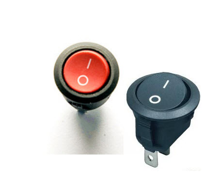 ROUND ROCKER SWITCH KCD1-204 (15mm) (ON-OFF)