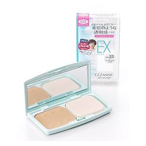 💖 Cezanne UV Foundation EX plus แบบตลับและแบบรีฟิล 🌞 SPF 23 PA++ 🌞แป้งโปร่งแสงเพิ่มความกระจ่างใสยิ่งขึ้น