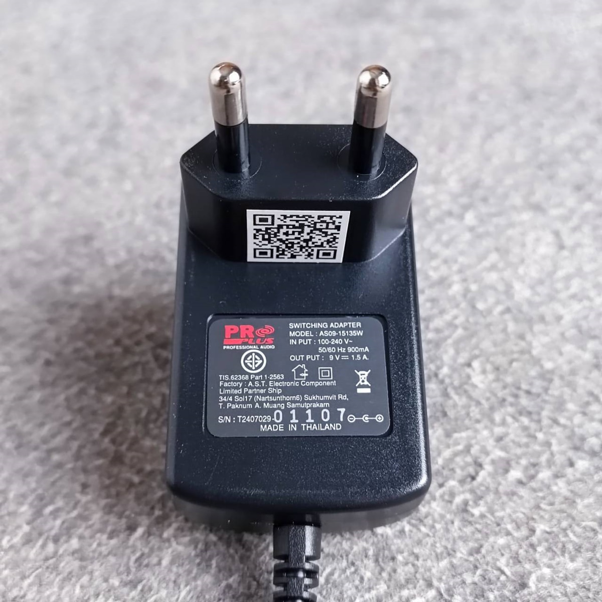 ของแท้ อะแดปเตอร์ PROPLUS ใช้กับ MPJ / XA 9V 1.5A ADAPTOR สายชาร์จ ตู้ลำโพง PRO PLUS เอไอ-ไพศาล