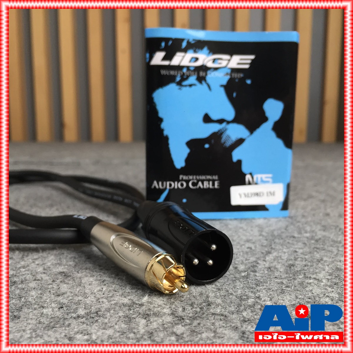 LIDGE YM-398D สาย XLRผู้ - P.RCA 1เมตร YM398D สาย CANNON ผู้ ออก ปลั๊ก RCA ความยาว 1เมตร สายสัญญาณ สายสัญญาณเสียง