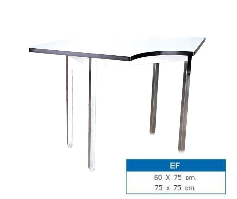 ตัวต่อโต๊ะประชุมโค้ง, ตัวต่อโค้งโต๊ะพับอเนกประสงค์, โต๊ะประชุมอเนกประสงค์ หน้าโฟเมก้าขาว ขนาด 60 ซม, 75 ซม..ยี่ห้อ elegant รุ่น E-EF