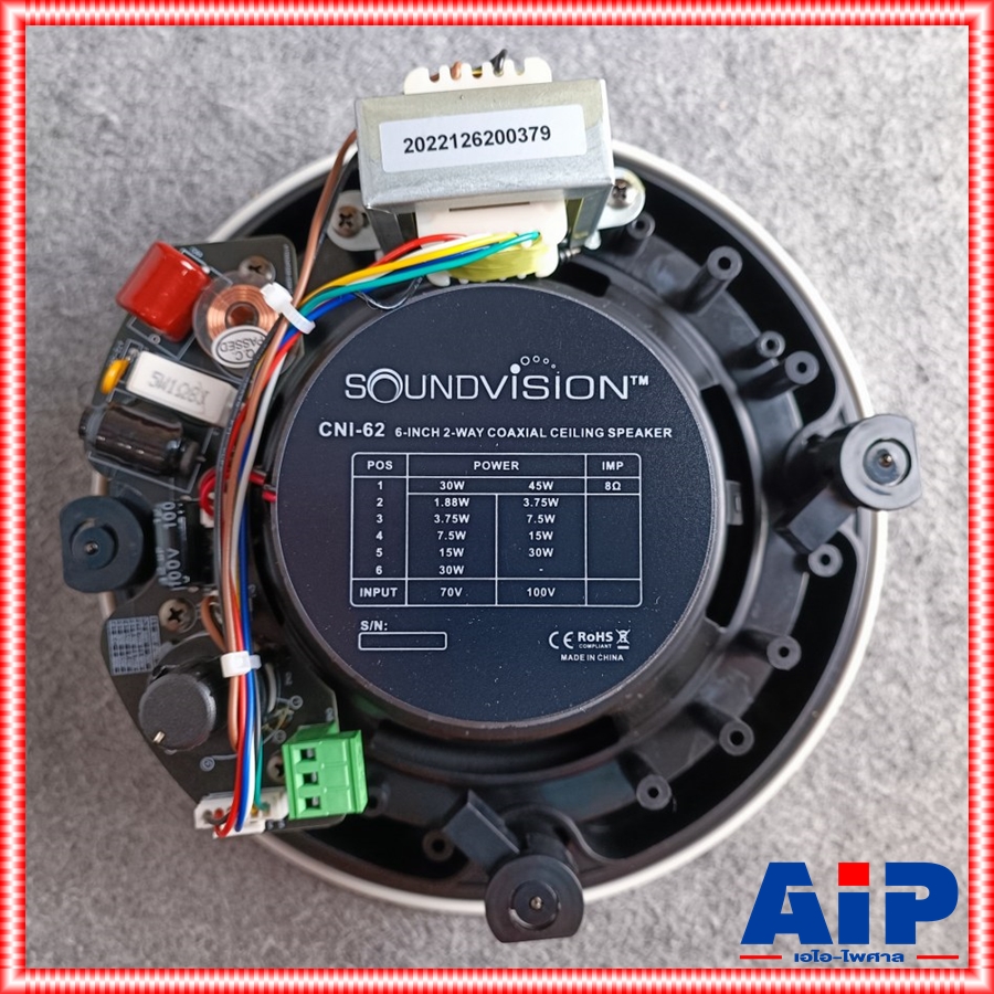 SOUNDVISION CNI-62 celling loudspeaker 2WAY ลำโพงติดเพดาน 2 ทาง ลำโพงฝังฝ้า ขนาด 6 นิ้ว รองรับกำลังขับ 30 วัตต์ CNI 62 CNI62 เอไอ-ไพศาล+++