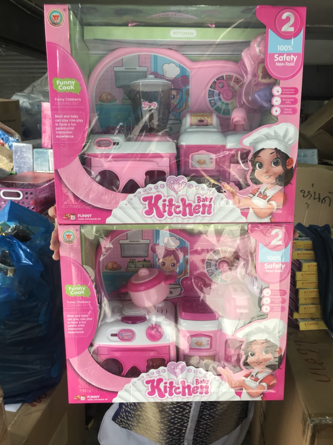 HG101-4 ของเล่นเด็กชุดครัวมินิ เสียงไฟ กล่องใหญ่ ชิ้นละ