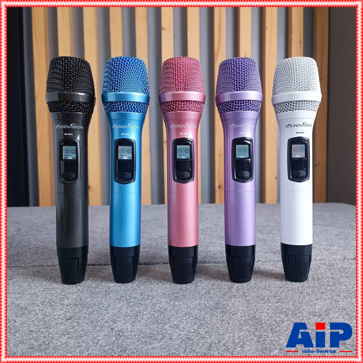 มี 5สี ให้เลือก SOUNDVISION DW-2GO ไมค์ลอยคู่ ดำ / ขาว / ฟ้า / ม่วง / ชมพู / เทา UHF ดิจิตอล ไมโครโฟนไร้สายคู่ DW 2GO DW2GO เอไอ-ไพศาล