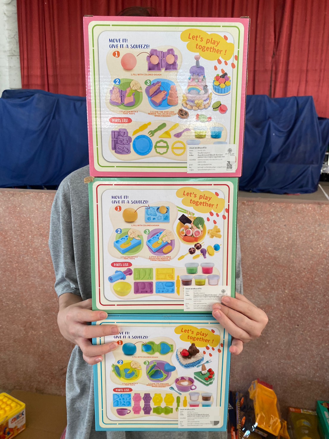 5830-1-2 ของเล่นแป้งโดว์พร้อมแม่พิมพ์ขนม โดนัท ซูชิ ปลีกกล่องละ