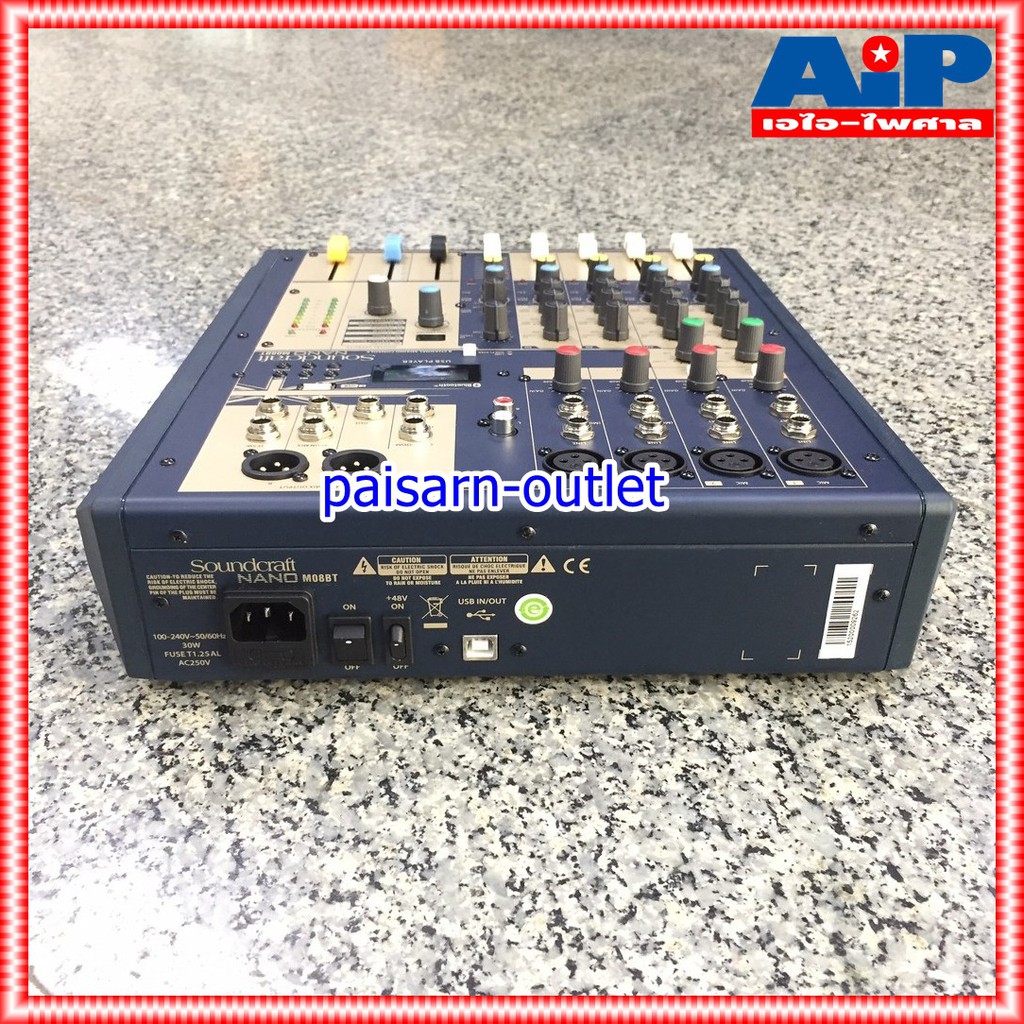 SOUNDCRAFT NANO M08BT MIXER มิกเซอร์อนาล็อก รองรับบลูทูธ และ USB นาโน M-08BT M 08BT เอไอไพศาล +++