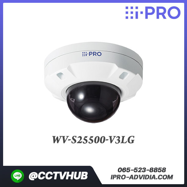 กล้องทรงโดม i-PRO รุ่น WV-S25500-V3LG S-series High resolution Network camera with AI engine