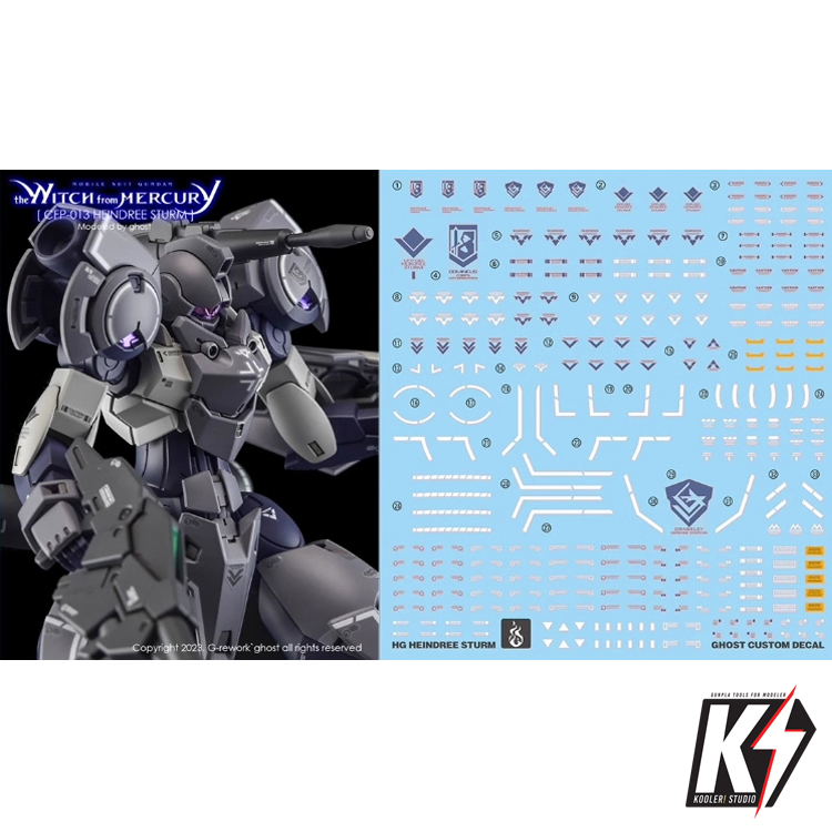 Waterdecal CG HG Heindree Sturm #ดีคอลน้ำสำหรับติดกันพลา กันดั้ม Gundam พลาสติกโมเดลต่างๆ
