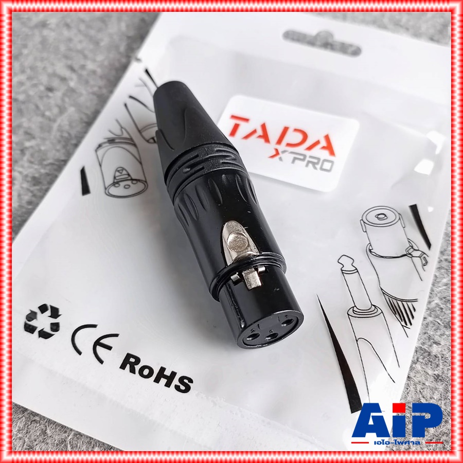 TADA GYX-01BK XLR เมีย สีดำ แจ็คแคนนอนตัวเมีย CANNON GYX01BK GYX 01BK J.cannon เอไอ-ไพศาล