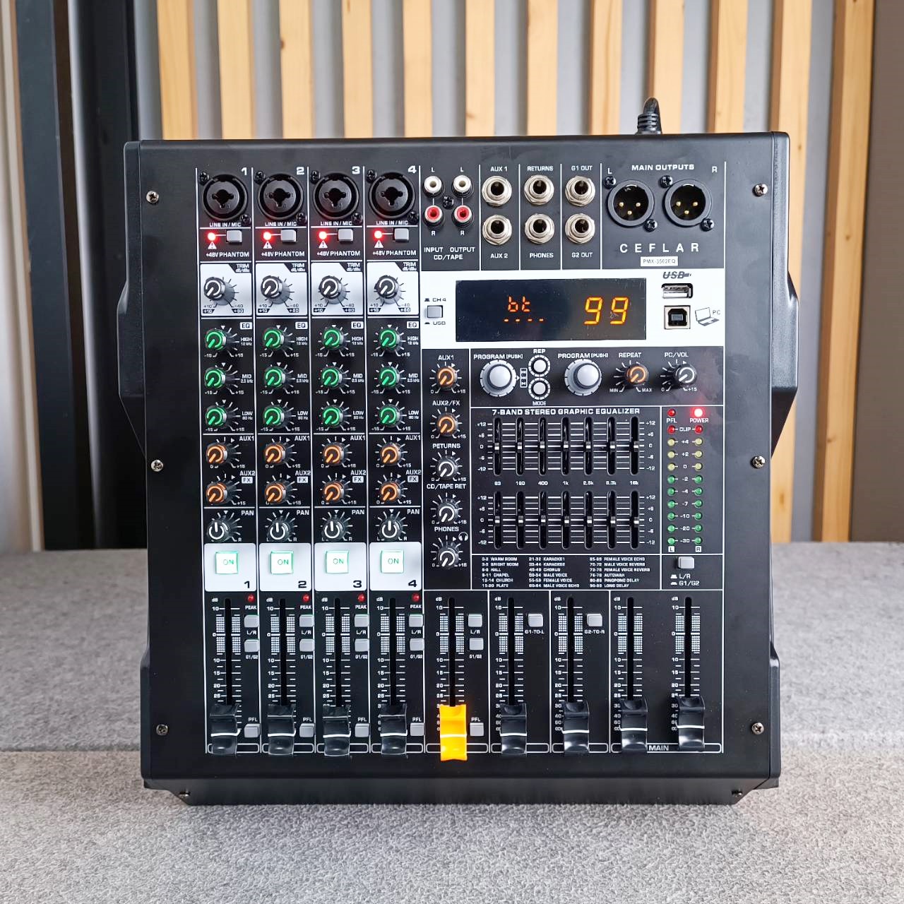 Ceflar PMX-350-2EQ POWERMIXER รุ่น PMX 350 2EQ เพาเวอร์มิกซ์เซอร์ PMX3502EQ เอไอ-ไพศาล