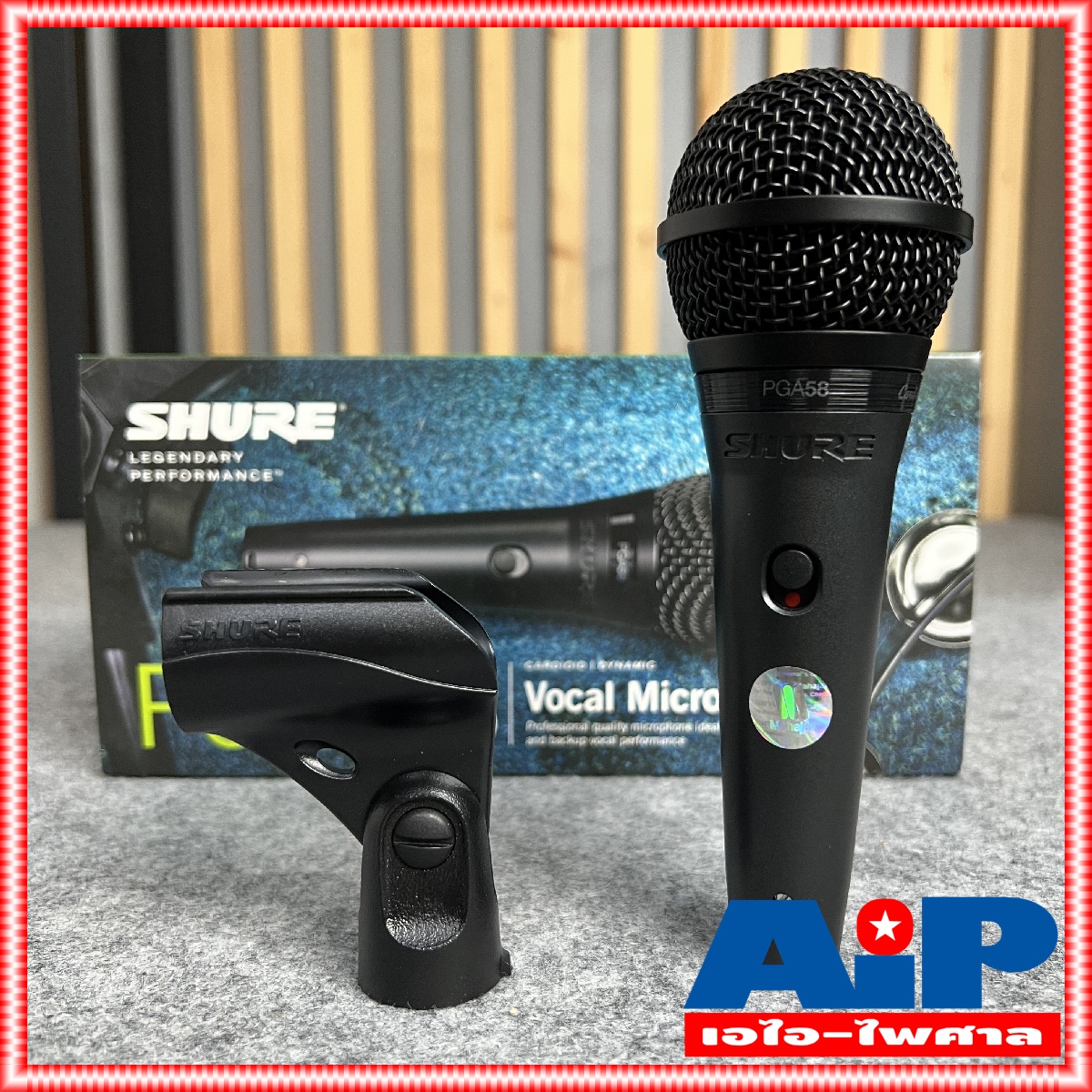 แท้มหาจักร* SHURE ไมโครโฟน รุ่น PGA58-LC PGA58 PGA-58 Dynamic Microphone ชัวร์ ไมค์ ไมค์สาย ไมค์ร้อง ไมค์พูด pga 58 lc +++