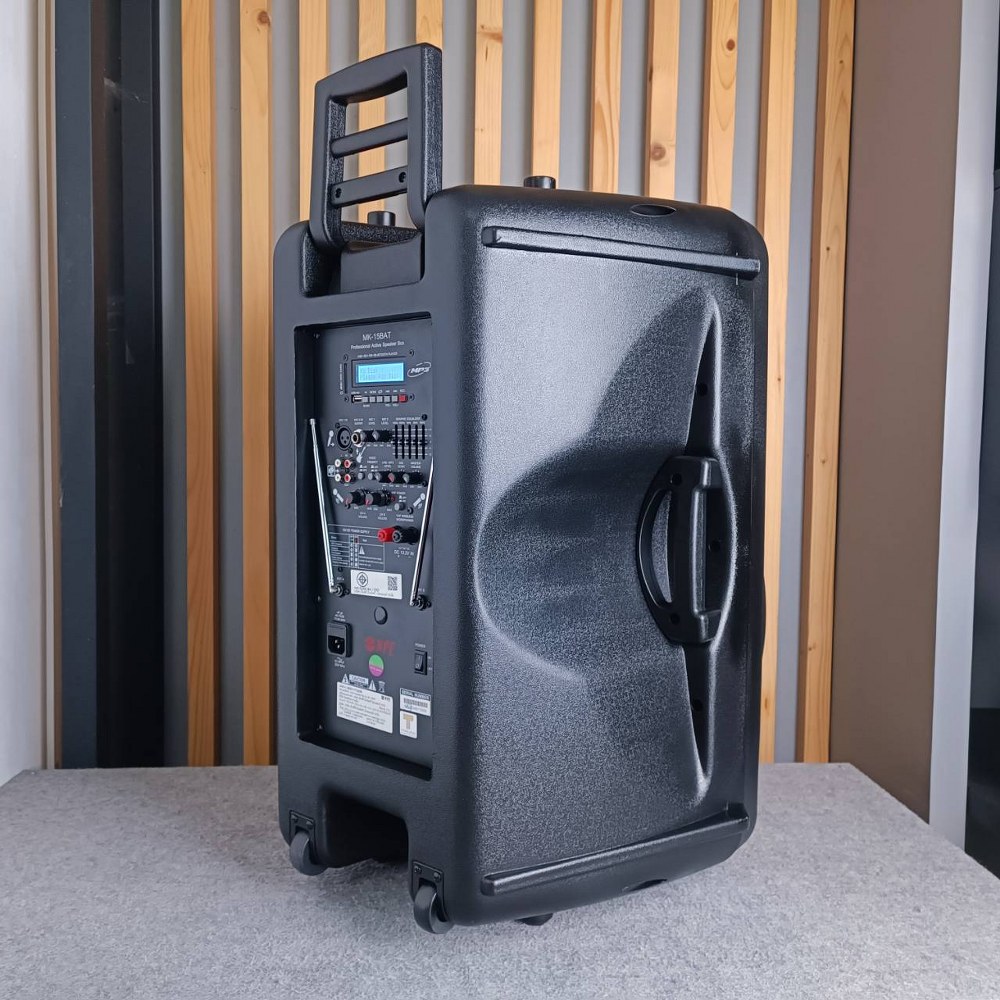 NPE ตู้ลำโพงมีแอมป์ MK-15BAT (ไมค์ลอย2ตัว/แบตแห้ง/USB/SD CARD) บลูทูธ MK15BAT ลำโพงอเนกประสงค์ NPE รุ่น MK 15 BAT Bluetooth USB บันทึกเสียงได้ ลำโพง npe ตู้ลำโพงช่วยสอน +++