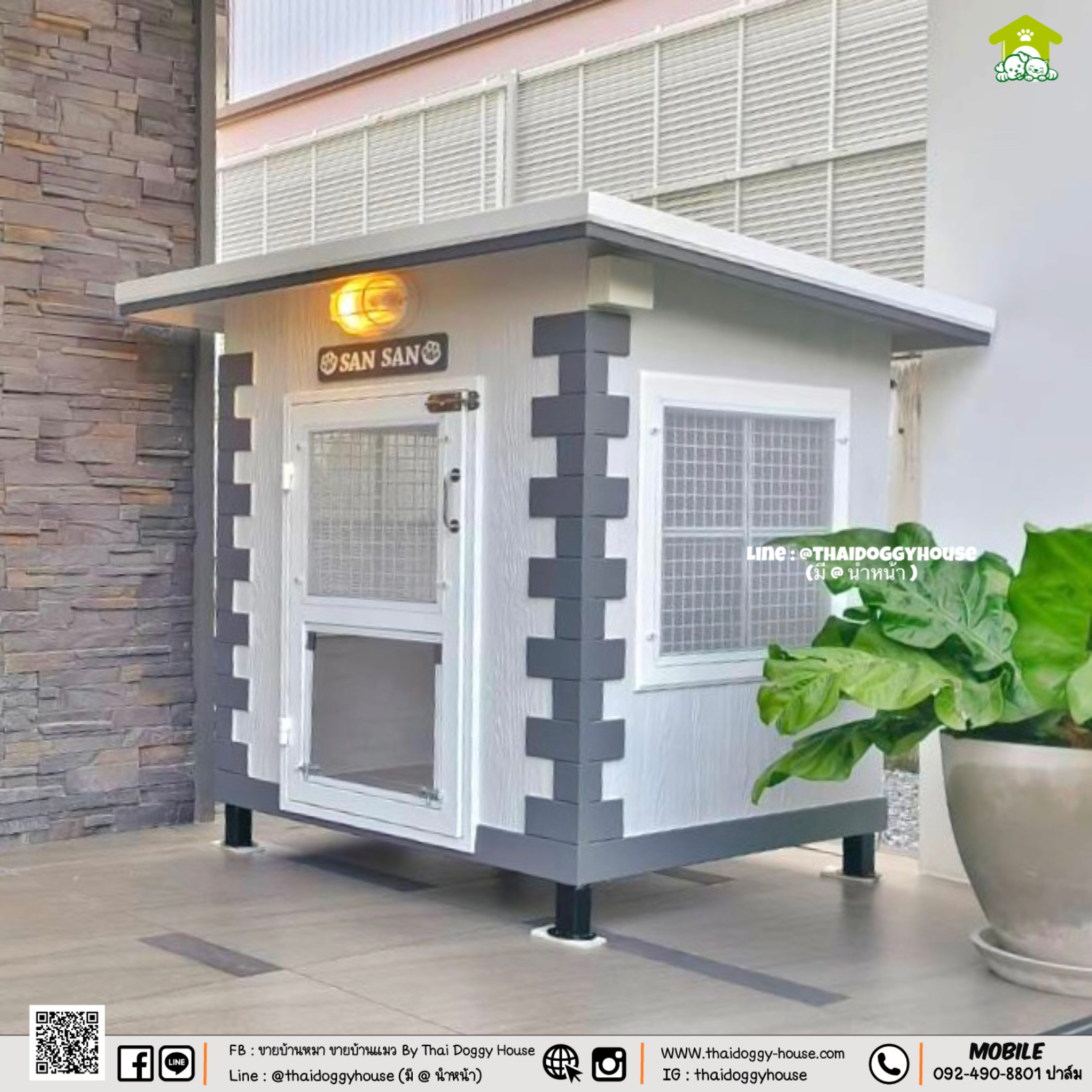 🐶🐱 บ้านหมา บ้านแมว 𝐓𝐡𝐚𝐢 𝐝𝐨𝐠𝐠𝐲 𝐡𝐨𝐮𝐬𝐞 แบบบ้าน " 𝐁𝐎𝐗 𝐒𝐓𝐘𝐋𝐄