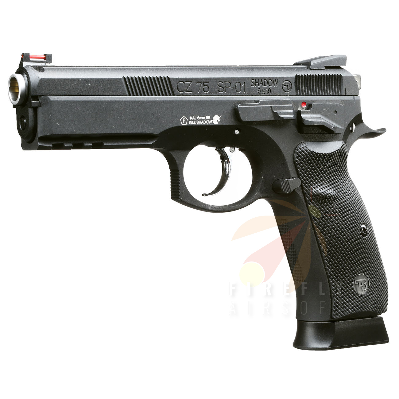 KJ WORKS CZ-75 GBB AIRSOFT PISTOL THREADED VERSION-BK
