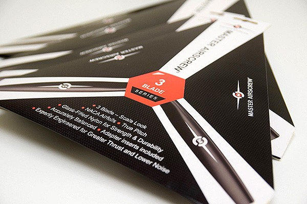 ใบพัดน้ำมัน 3แฉก กลับด้าน Master Airscrew 3Blade Pusher (มีหลายขนาด)