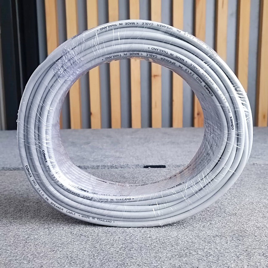ขด30เมตร CONNEXสายลำโพง PRO2x1.0 สีเทา ทองแดงแท้ขนาด1mm สายลำโพงกลางแจ้ง สายลำโพง2คอร์ เอไอ-ไพศาล