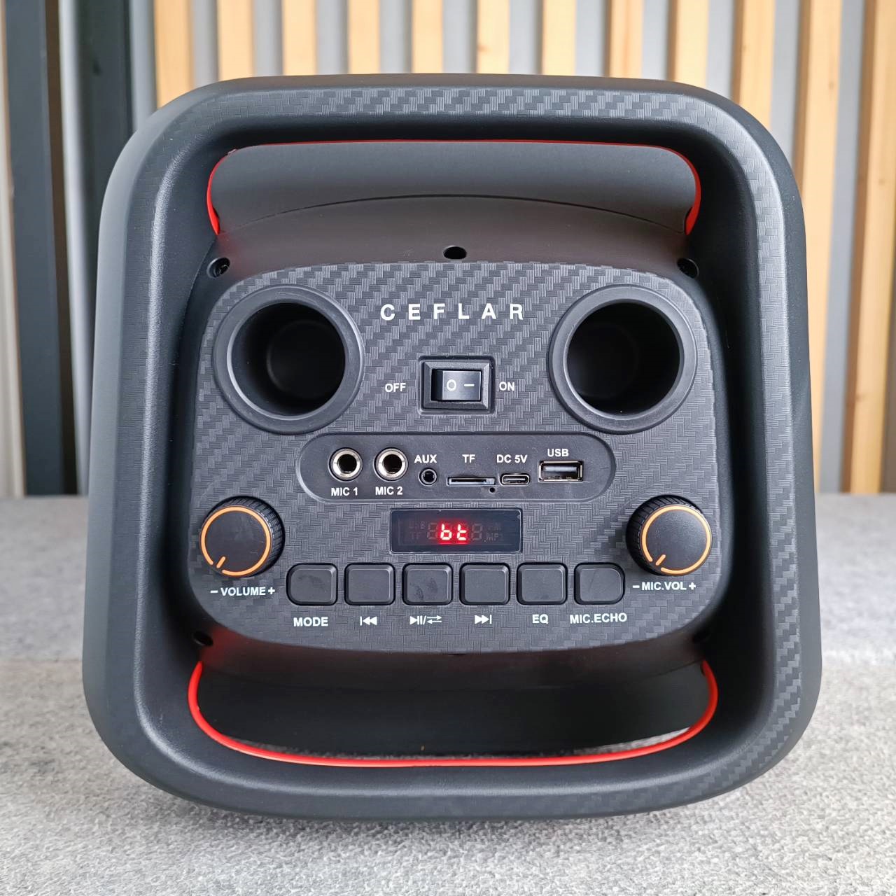 CEFLAR PX8 ลำโพง PARTY BOX ไมค์ลอย2ตัว ลำโพงเคลื่อนที่ ลำโพงปาร์ตี้ไร้สาย ลำโพง PX-8 PX 8 บลูทูธ เอไอ-ไพศาล