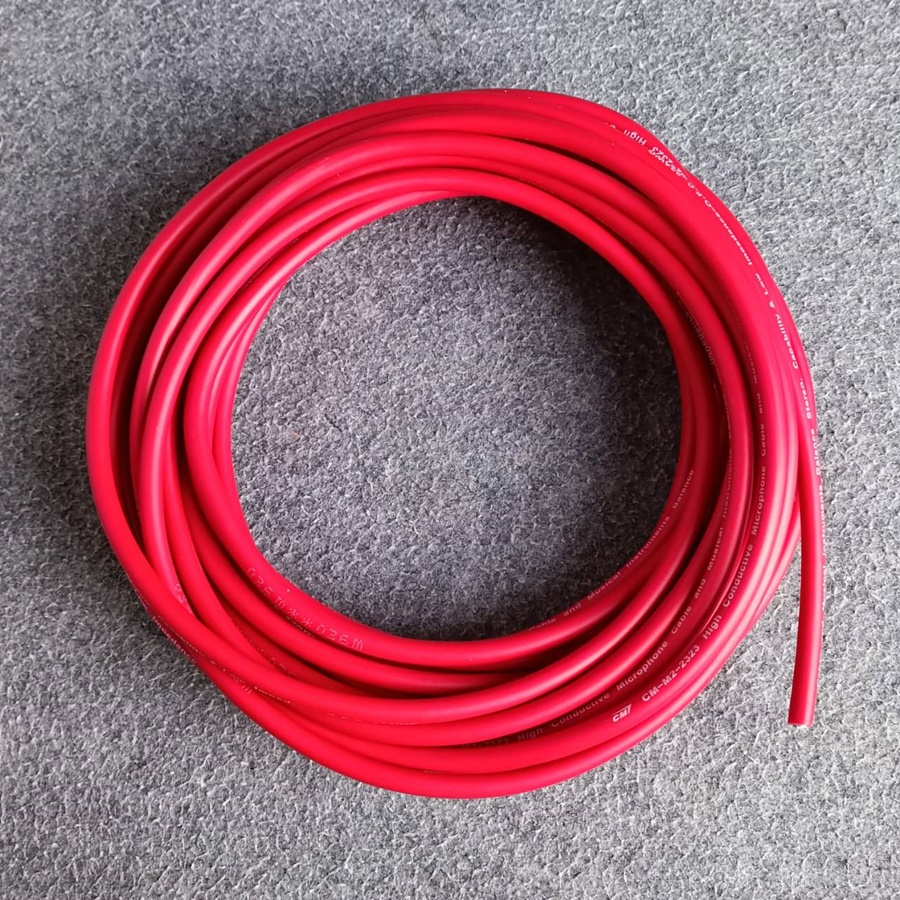 สีแดง ขด10เมตร CM สายไมค์สเตอริโอ 6mm M2-2323 สายไมค์ST 23AWG M2 2323 สายสัญญาณ ST สายไมค์CM สายไมค์ 6mm เอไอ-ไพศาล