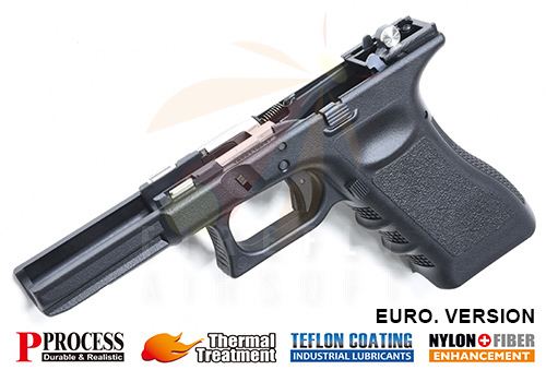 GUARDER GLK-168(E)BK New Generation Frame Complete Set for Marui G17/22/34 Black