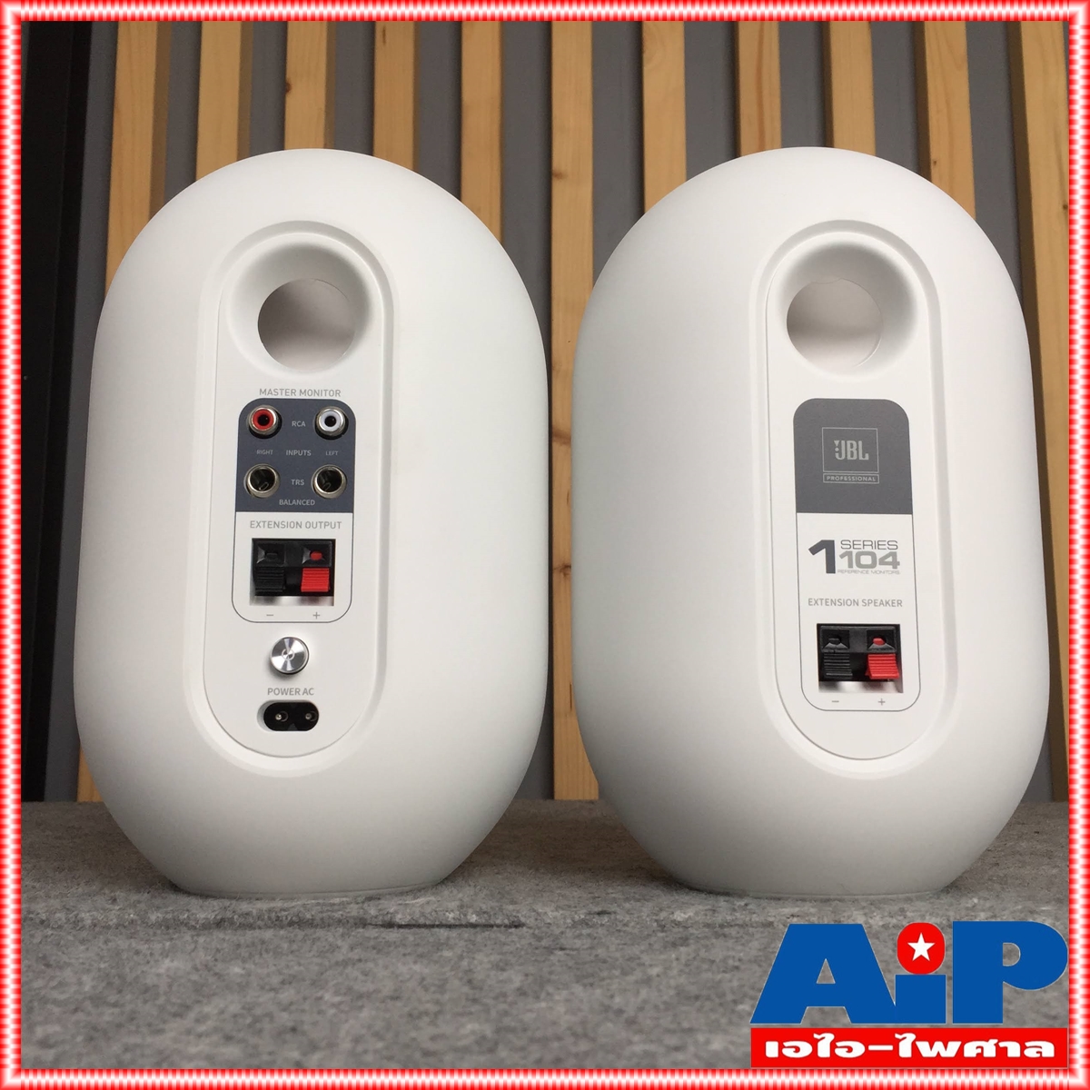 ตู้ลำโพงมอนิเตอร์สีขาว JBL control104W-BT มีบลูทูส 104-BT ตู้ลำโพงมอนิเตอร์สตูดิโอ ขนาด 4.5 นิ้ว 60 วัตต์ คลาส D +++