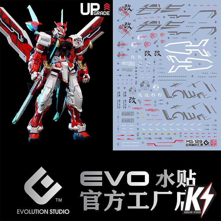 Waterdecal EVO UP Grade MG Red Frame #ดีคอลน้ำสำหรับติดกันพลา กันดั้ม Gundam พลาสติกโมเดลต่างๆ