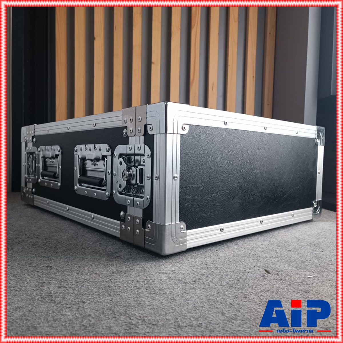 COMPACT B-4U สีดำ RACK ลึก21นิ้ว แร็ค กล่องใส่เครื่องเสียง กล่องแร็คสีดำ แร็คลึก21นิ้ว RACK4U เอไอ-ไพศาล