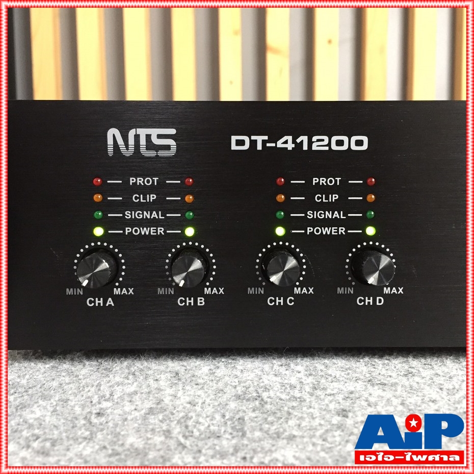 NTS DT-41200 poweramp 4CH เพาเวอร์แอมป์ เป็นพาวเวอร์ที่มี 4 ช่อง ขนาดความสูง 2U เป็นเครื่องขยายเสียง รูปแบบ CLASS D DT 41200 DT41200 เอไอ-ไพศาล