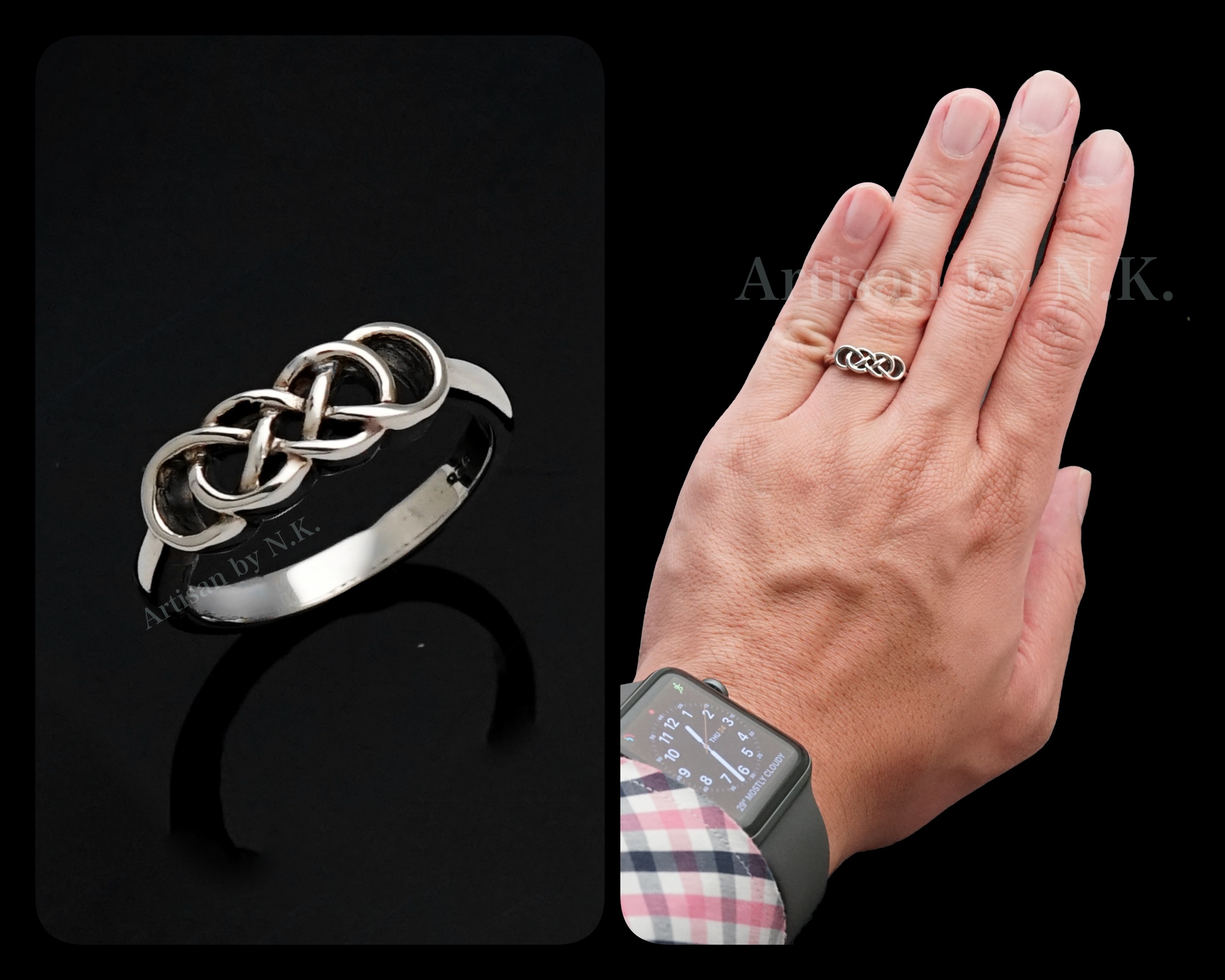แหวนเงินแท้ สไตล์เคลติก (Silver Celtic Ring)