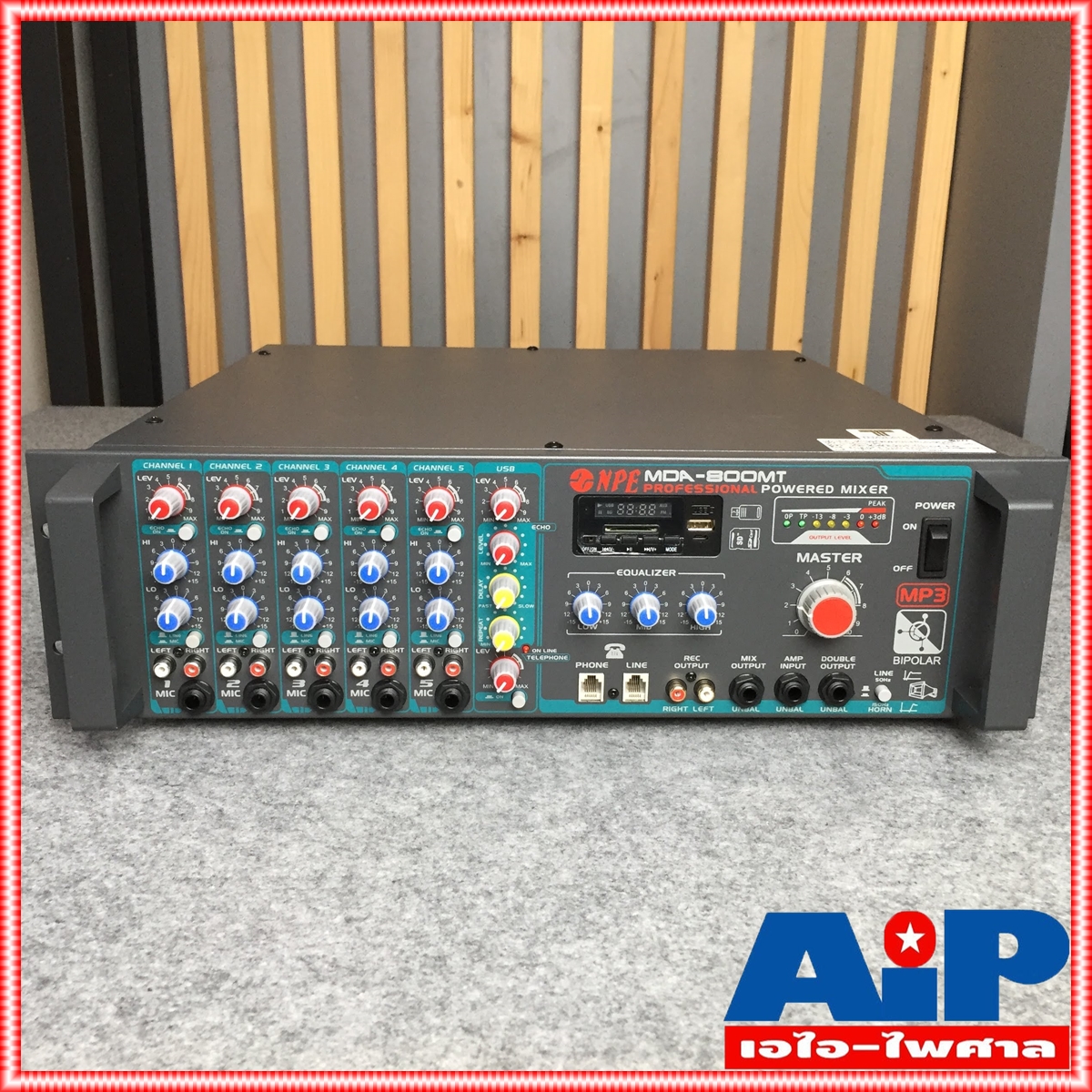 NPE MDA-800MT POWERMIXER+LINE+USB พาวเวอร์มิกเซอร์ เครื่องขยายเสียง กำลังขับ 500W MDA 800MT MDA800MT เอไอ-ไพศาล