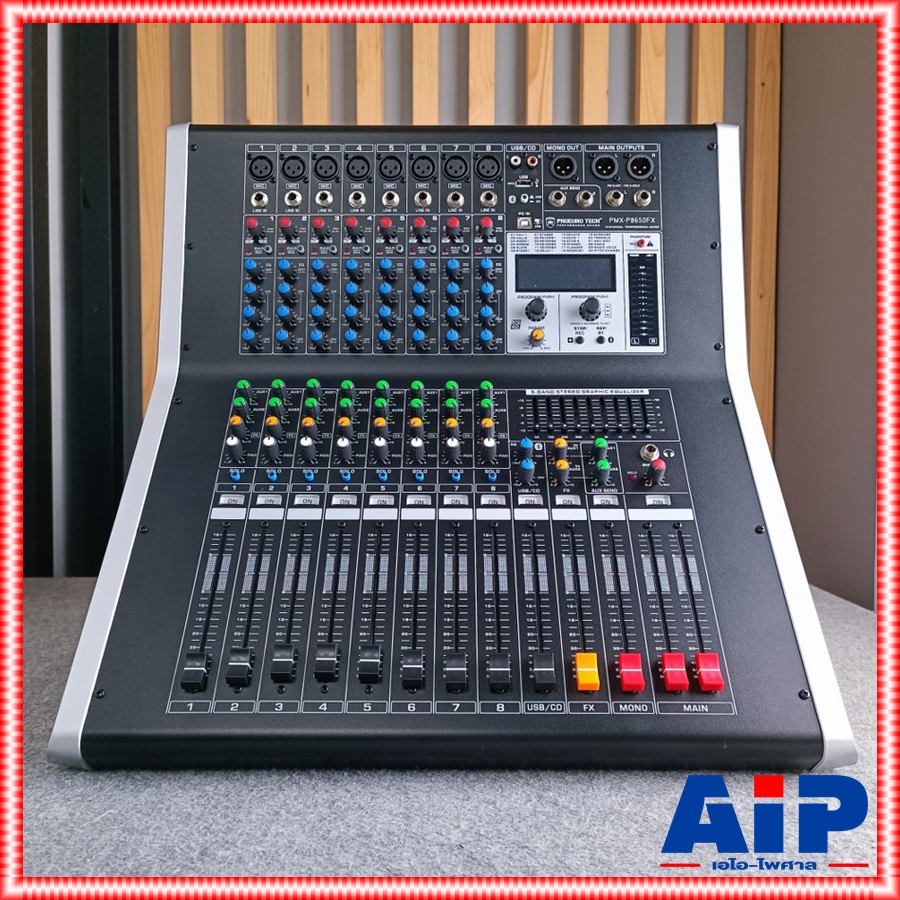 YYY PROEUROTECH PMX-P8650FX POWERMIXER+บูลทูส เพาเวอร์มิกเซอร์ รุ่นใหม่ โปรยูโรเทค 8 ช่อง 650 วัตต์ PMX P8650 FX PMXP8650FX เอไอ-ไพศาล